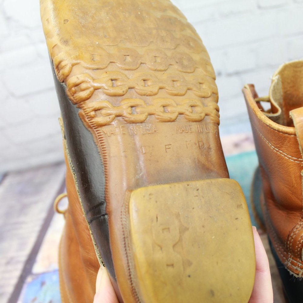 Vtg LL BEAN Maine Hunting Shoe Duck Boots Size 7 M - Picture 8 of 9